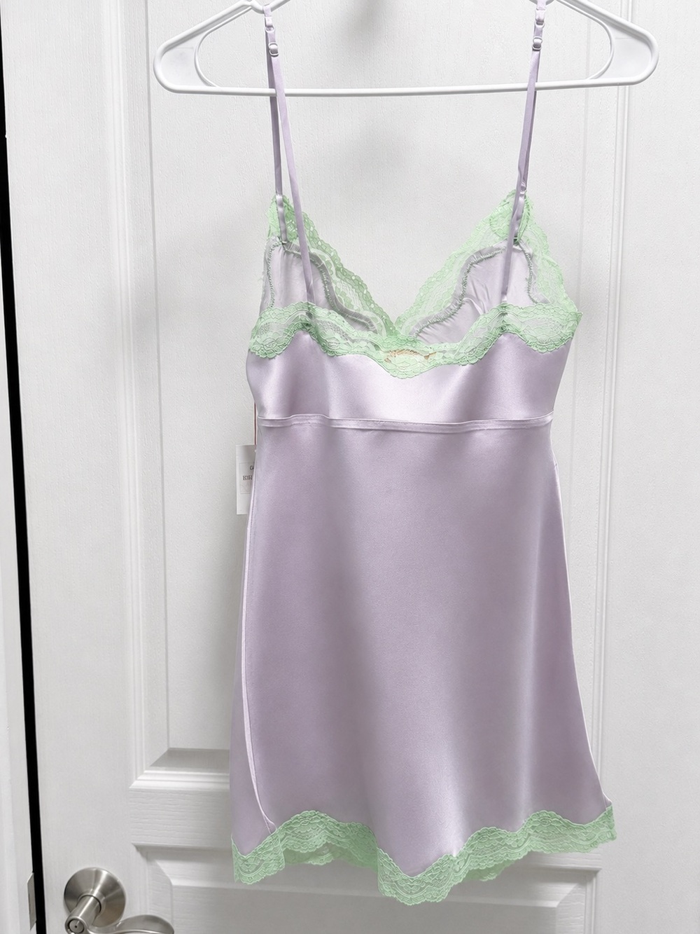 NWT Gold Hawk 100% Silk Lace Chemise Purple Haze XS GH507 - Picture 6 of 11